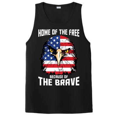 Home Of The Free Because Of The Brave Bald Eagle PosiCharge Competitor Tank