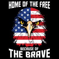 Home Of The Free Because Of The Brave Bald Eagle Wool Snapback Cap