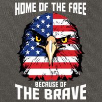 Home Of The Free Because Of The Brave Bald Eagle Cotton Canvas Backpack