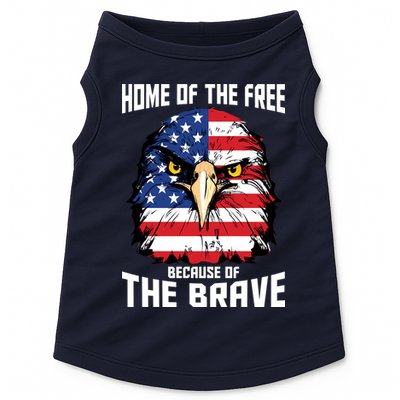 Home Of The Free Because Of The Brave Bald Eagle Doggie Tank