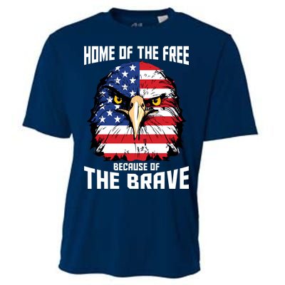 Home Of The Free Because Of The Brave Bald Eagle Cooling Performance Crew T-Shirt