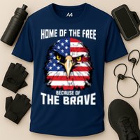 Home Of The Free Because Of The Brave Bald Eagle Performance Shirt