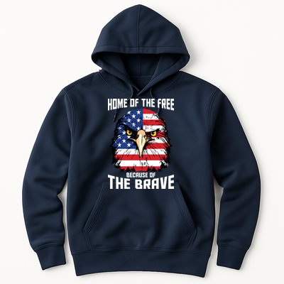 Home Of The Free Because Of The Brave Bald Eagle Hoodie