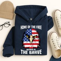 Home Of The Free Because Of The Brave Bald Eagle Hoodie