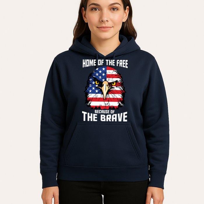 Home Of The Free Because Of The Brave Bald Eagle Hoodie