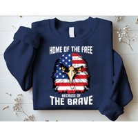 Home Of The Free Because Of The Brave Bald Eagle Sweatshirt