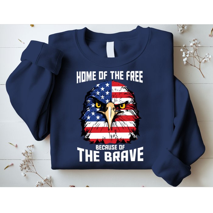 Home Of The Free Because Of The Brave Bald Eagle Sweatshirt