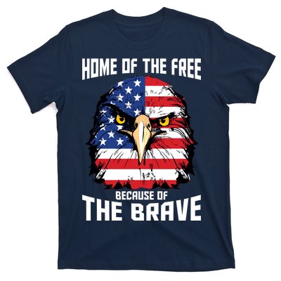 Home Of The Free Because Of The Brave Bald Eagle T-Shirt