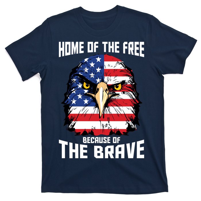 Home Of The Free Because Of The Brave Bald Eagle T-Shirt