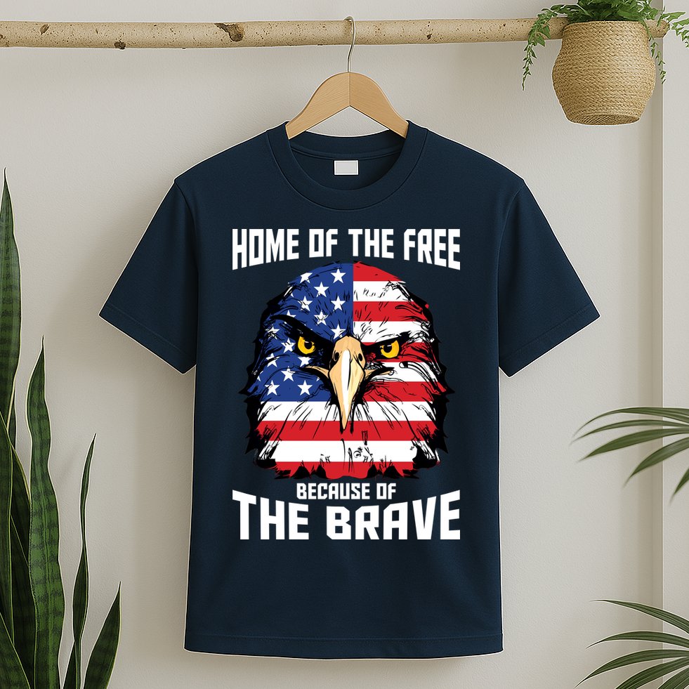 Home Of The Free Because Of The Brave Bald Eagle T-Shirt
