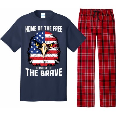 Home Of The Free Because Of The Brave Bald Eagle Pajama Set