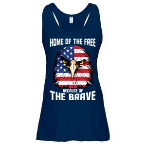 Home Of The Free Because Of The Brave Bald Eagle Ladies Essential Flowy Tank