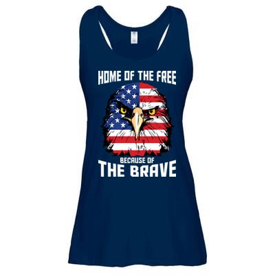 Home Of The Free Because Of The Brave Bald Eagle Ladies Essential Flowy Tank