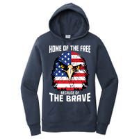 Home Of The Free Because Of The Brave Bald Eagle Women's Pullover Hoodie