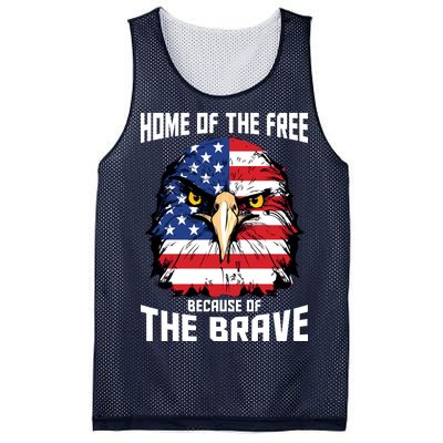 Home Of The Free Because Of The Brave Bald Eagle Mesh Reversible Basketball Jersey Tank