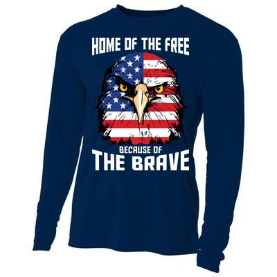 Home Of The Free Because Of The Brave Bald Eagle Cooling Performance Long Sleeve Crew