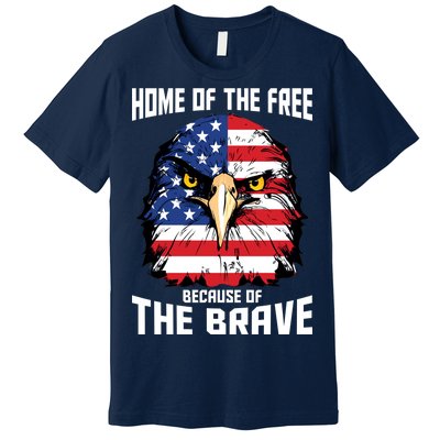 Home Of The Free Because Of The Brave Bald Eagle Premium T-Shirt