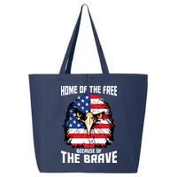 Home Of The Free Because Of The Brave Bald Eagle 25L Jumbo Tote