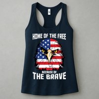 Home Of The Free Because Of The Brave Bald Eagle Womens Tank Top