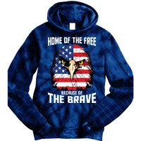 Home Of The Free Because Of The Brave Bald Eagle Tie Dye Hoodie