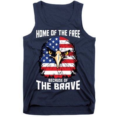 Home Of The Free Because Of The Brave Bald Eagle Tank Top