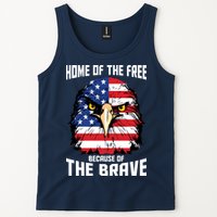 Home Of The Free Because Of The Brave Bald Eagle Tank Top