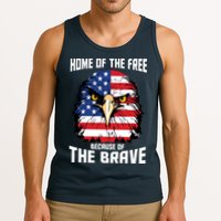 Home Of The Free Because Of The Brave Bald Eagle Tank Top