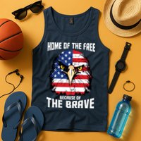 Home Of The Free Because Of The Brave Bald Eagle Tank Top