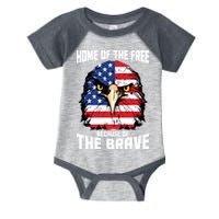 Home Of The Free Because Of The Brave Bald Eagle Infant Baby Jersey Bodysuit