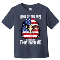 Home Of The Free Because Of The Brave Bald Eagle Toddler T-Shirt