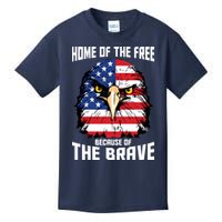 Home Of The Free Because Of The Brave Bald Eagle Kids T-Shirt
