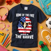 Home Of The Free Because Of The Brave Bald Eagle Kids T-Shirt
