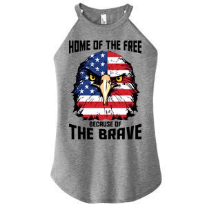 Home Of The Free Because Of The Brave Bald Eagle Women's Perfect Tri Rocker Tank