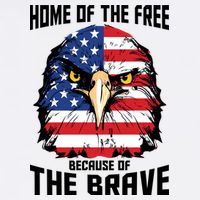 Home Of The Free Because Of The Brave Bald Eagle Garment-Dyed Sweatshirt