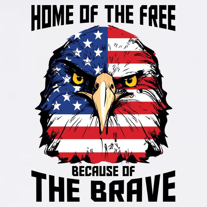 Home Of The Free Because Of The Brave Bald Eagle Garment-Dyed Sweatshirt