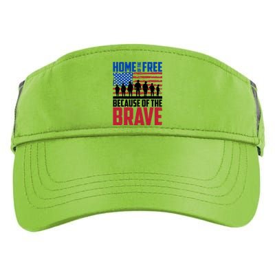 Home Of The Free Because Of The Brave Memorial Day Adult Drive Performance Visor