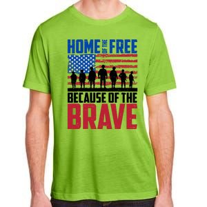 Home Of The Free Because Of The Brave Memorial Day Adult ChromaSoft Performance T-Shirt