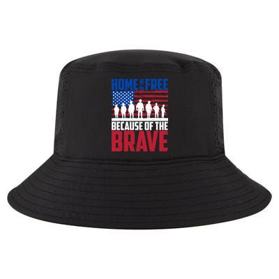 Home Of The Free Because Of The Brave Memorial Day Cool Comfort Performance Bucket Hat