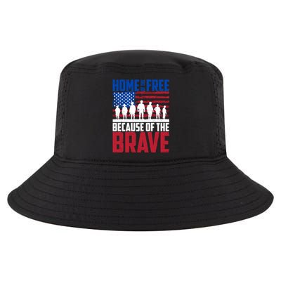 Home Of The Free Because Of The Brave Memorial Day Cool Comfort Performance Bucket Hat