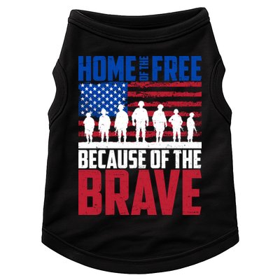 Home Of The Free Because Of The Brave Memorial Day Doggie Tank