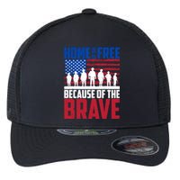 Home Of The Free Because Of The Brave Memorial Day Flexfit Unipanel Trucker Cap