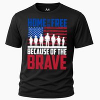 Home Of The Free Because Of The Brave Memorial Day Cooling Performance Crew T-Shirt