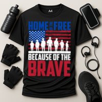 Home Of The Free Because Of The Brave Memorial Day Cooling Performance Crew T-Shirt
