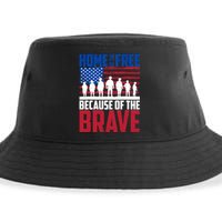 Home Of The Free Because Of The Brave Memorial Day Sustainable Bucket Hat