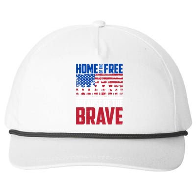 Home Of The Free Because Of The Brave Memorial Day Snapback Five-Panel Rope Hat