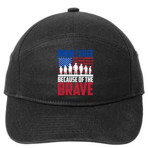 Home Of The Free Because Of The Brave Memorial Day 7-Panel Snapback Hat