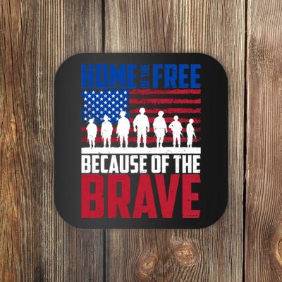 Home Of The Free Because Of The Brave Memorial Day Coaster