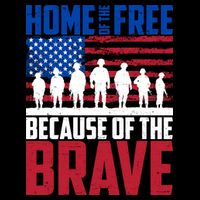 Home Of The Free Because Of The Brave Memorial Day Drawstring Bag