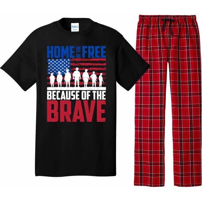 Home Of The Free Because Of The Brave Memorial Day Pajama Set