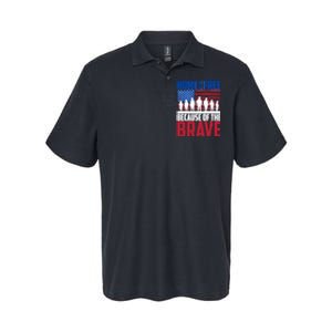 Home Of The Free Because Of The Brave Memorial Day Softstyle Adult Sport Polo